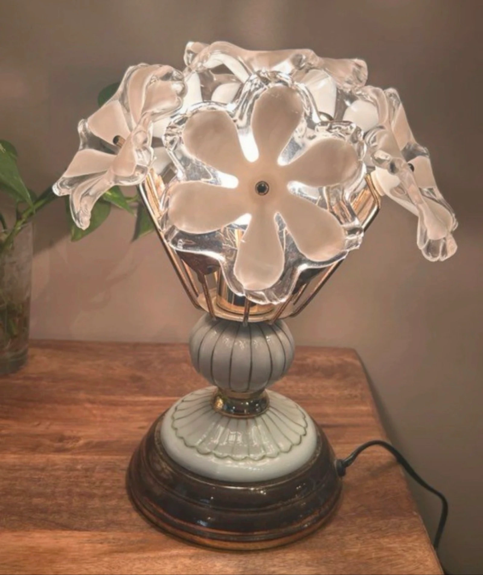 Vintage bloemlamp – photo 3